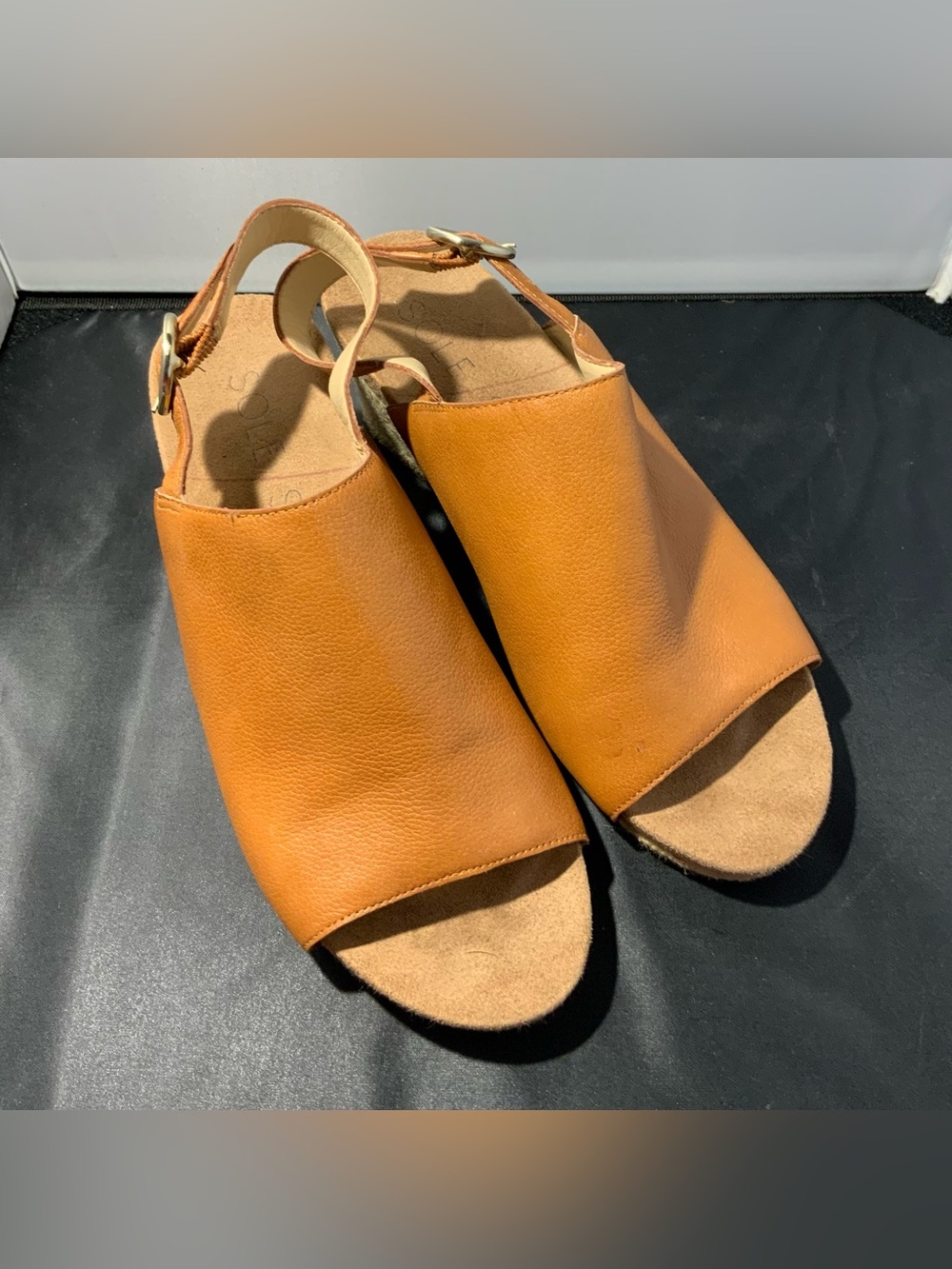 Sole Society KELLYN Espadrille Wedge/Sandal 7M Slightly USED - Leather Upper